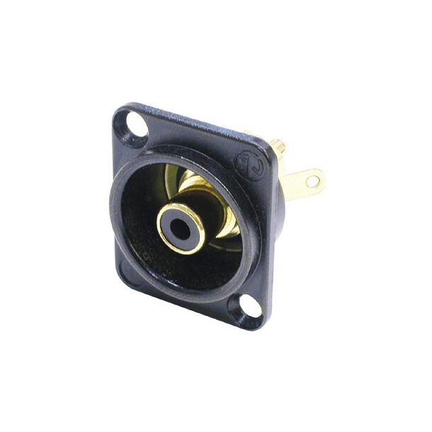 Neutrik NF2DB2 � Phono chassis connector, black with black ring